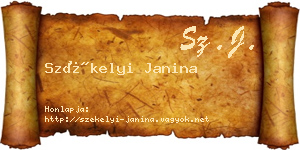 Székelyi Janina névjegykártya